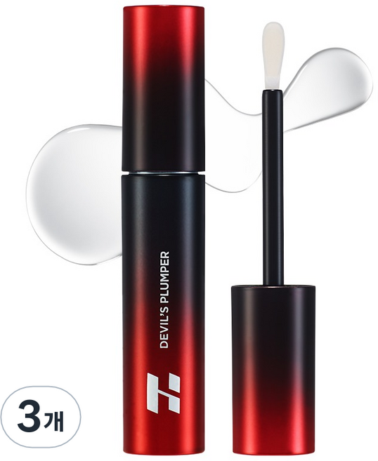 홀리카홀리카 데빌스 플럼퍼, 02헬파이어 글로이 토퍼, 3.8g, 3개