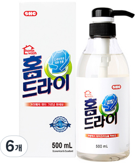 신희 홈워시 홈드라이세제 본품, 500ml, 6개