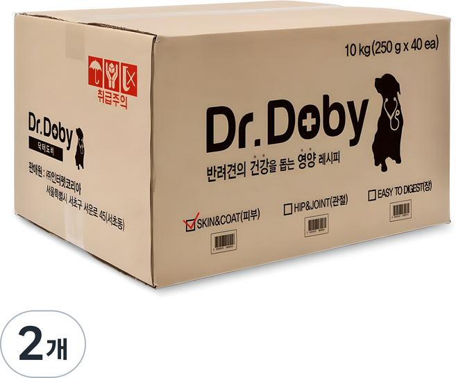 닥터도비 강아지 기능성 사료, 2개, 닭, 10kg