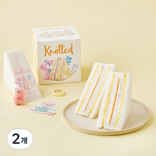 노티드 우유크림 햄치즈 샌드위치 4개입, 320g, 2개