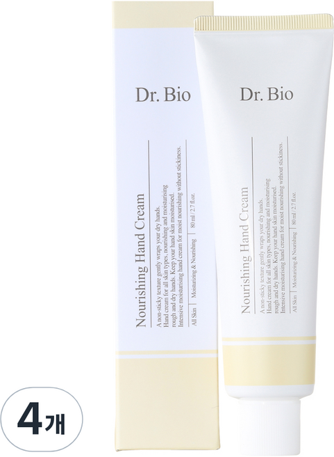 닥터바이오 너리싱 핸드크림 시트러스 프루티 플로랄 머스크향, 80ml, 4개