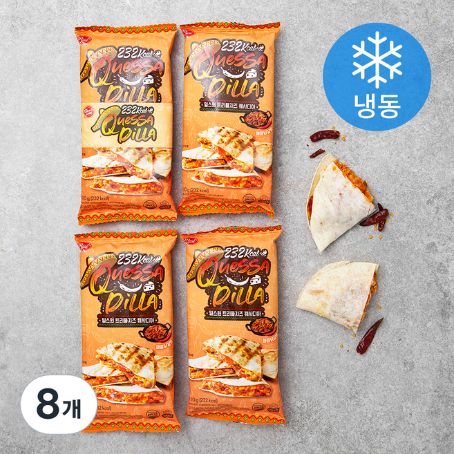 밀스원 트리플치즈 퀘사디아 매콤닭갈비맛 (냉동), 110g, 1개입, 8개