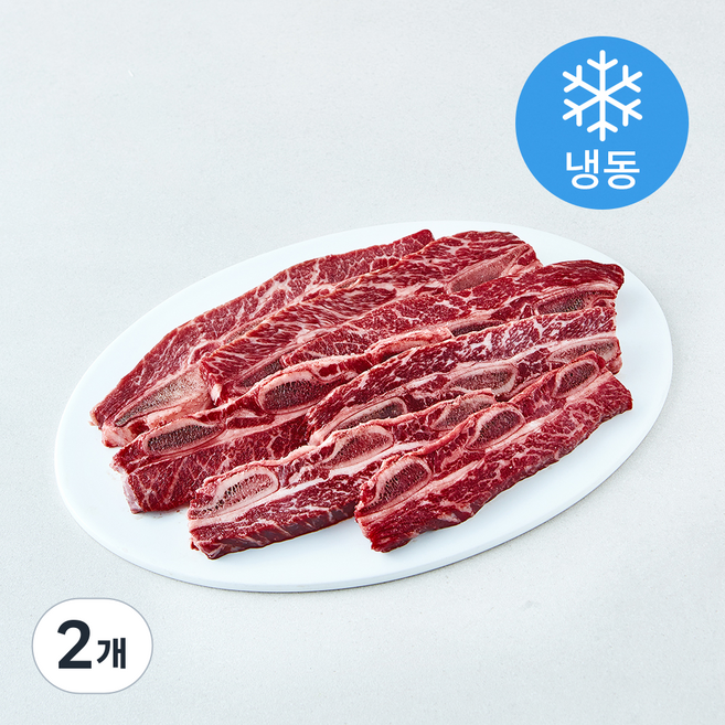 농협목우촌 국내산 소고기 2등급 LA갈비 (냉동), 2개, 1kg