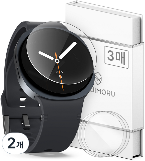 신지모루 풀커버 전면 강화유리 액정보호필름 3p 세트, 2개