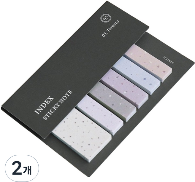 아이코닉 인덱스 점착 메모지, 05 테라조, 2개