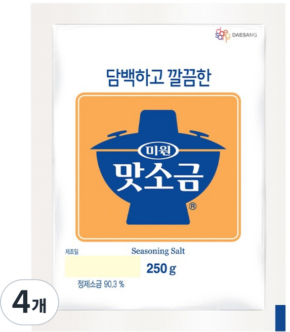 미원 맛소금, 250g, 4개
