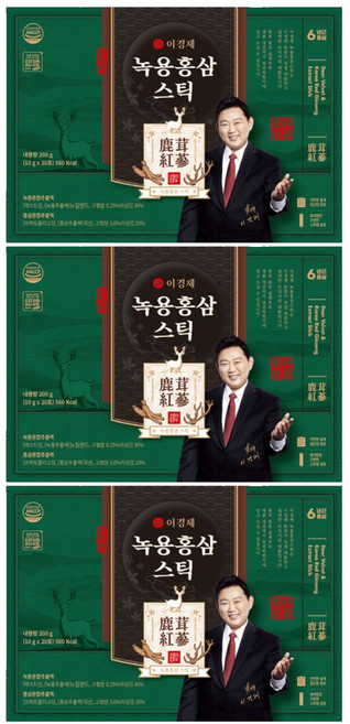 래오이경제 녹용 홍삼 스틱 10g x 20p, 200g, 3박스