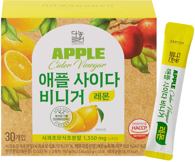 다농원 애플사이다비니거 레몬맛 30p, 150g, 1개