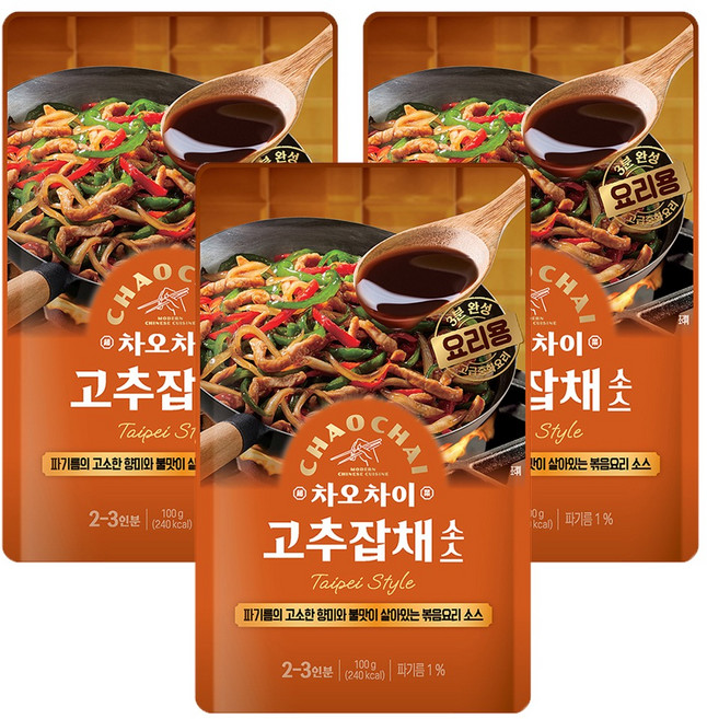 차오차이 고추잡채 소스, 100g, 3개