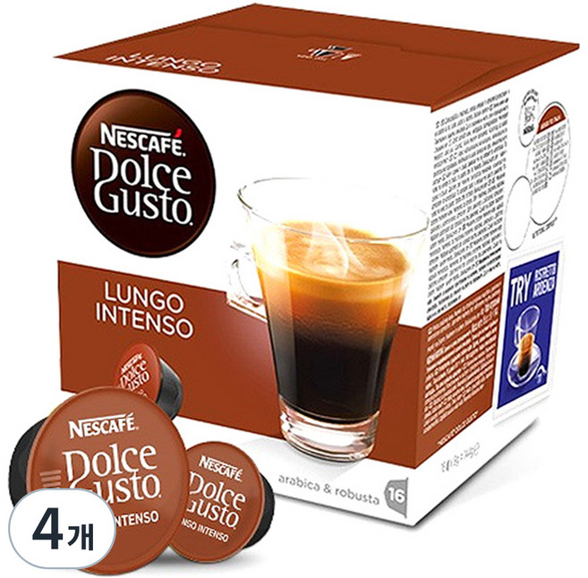 돌체구스토 룽고 인텐소 캡슐커피, 9g, 16개입, 4개