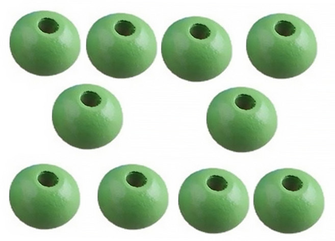 마다꾸미 우드비즈 DIY공예 나무구슬 20mm 10p, 그린(구슬), 1개