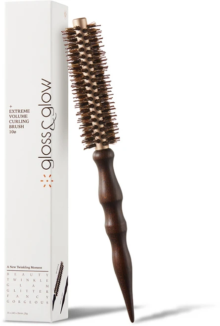 글로스앤글로우 볼륨팍팍 뿌리볼륨 롤브러쉬 롤빗 1호 11파이, 브라운, 1개 - 쿠팡