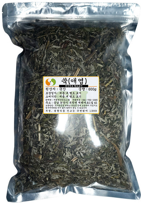 자연한재 말린 쑥, 1개, 600g