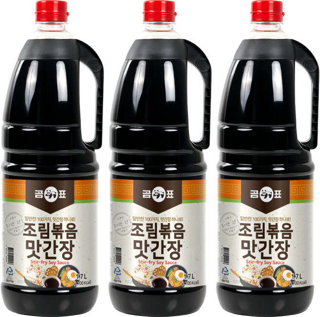Gompyo 조림볶음 맛간장, 3개, 1.7L