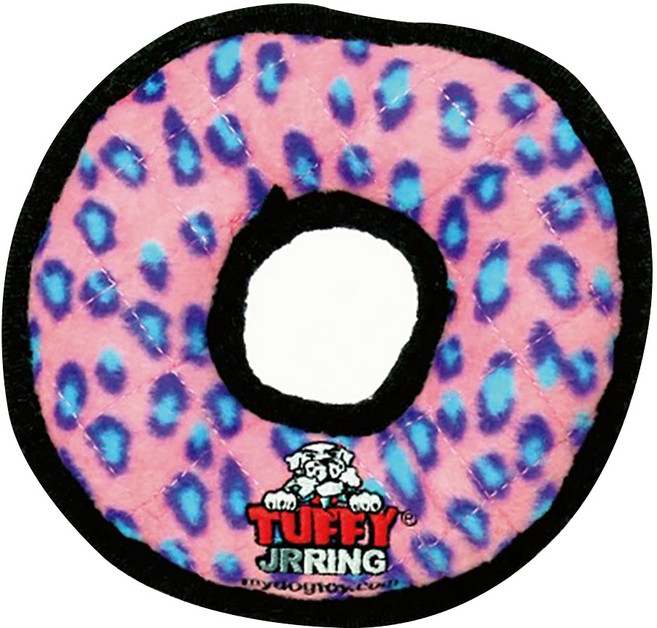 TUFFY 拉扯拔河玩具 經典基本款耐咬圈圈 含發聲啾啾器, 粉紅色, 1個