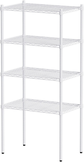 dayneeds 日需百備 輕型烤漆架 鐵力士架 收納層架 展示架 層架 鐵架, 白色, 4層