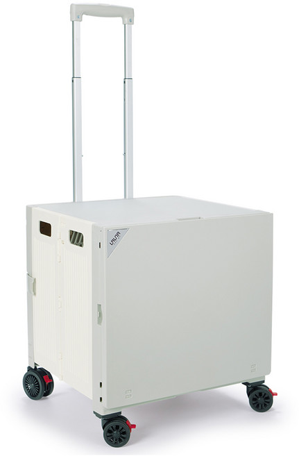 랄라 L테이블 접이식 카트 장바구니, 무드그레이 + 크림, 1개