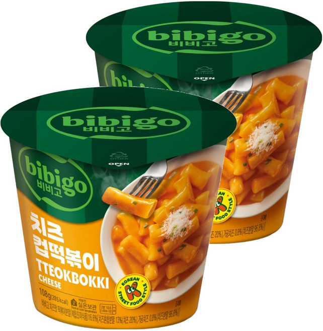비비고 치즈 컵떡볶이, 108g, 2개