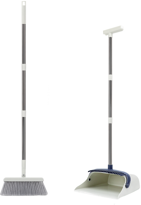 코멧 홈 빗자루 쓰레받기 세트, 1개, 그레이