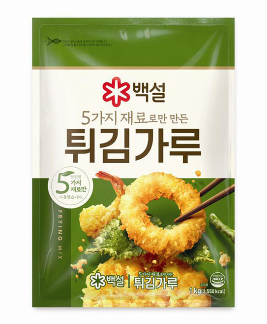 백설 5가지 재료로만 만든 튀김가루, 1kg, 1개