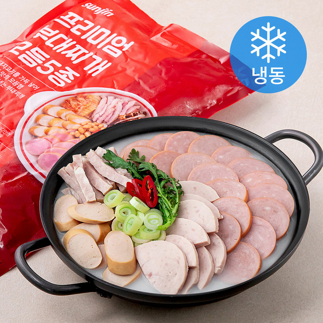 선진 프리미엄 부대찌개 모듬 5종 (냉동), 1kg, 1개