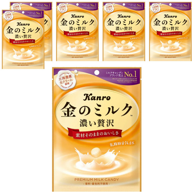칸로 골든 밀크캔디, 80g, 6개