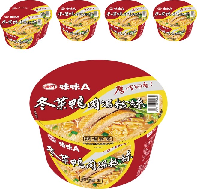 味丹 味味A 冬菜鴨肉湯粉絲 60g, 6入