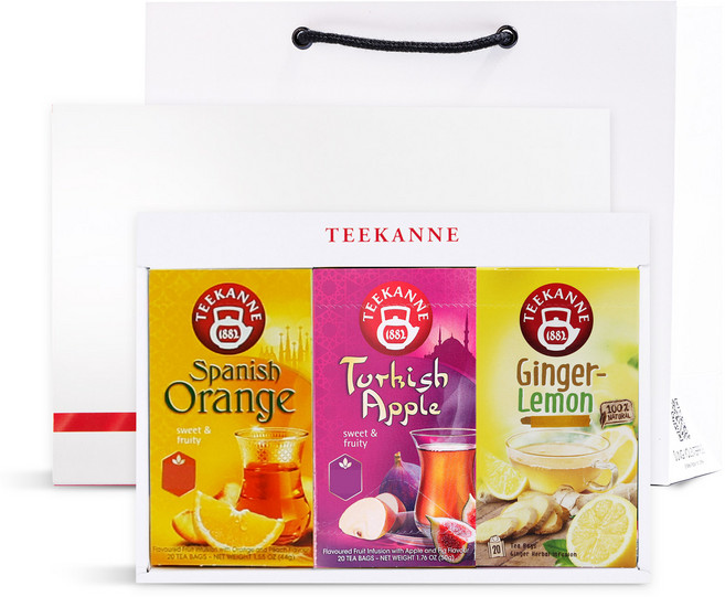 티칸네 과일티 3종 선물세트, 1세트, 스페니쉬오렌지 20p + 터키쉬애플 20p + 진저레몬 20p