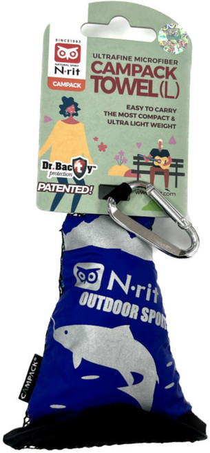 엔릿 삼각형 캠팩 타올 대형 58 x 64 cm, 블루, 1개