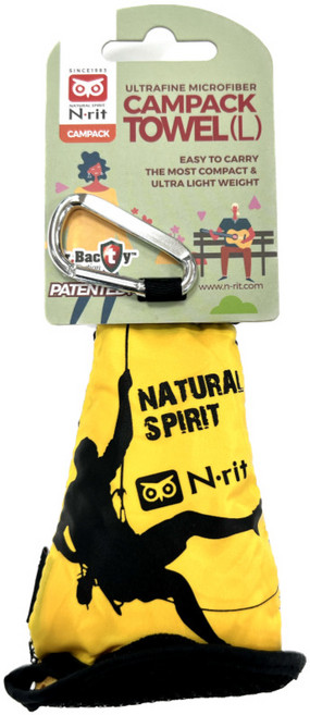 엔릿 삼각형 캠팩 타올 대형 58 x 64 cm, 옐로우, 1개