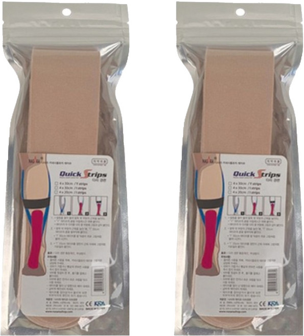 나사라 키네시올로지 종아리 테이프 베이지, 4개입, 2개