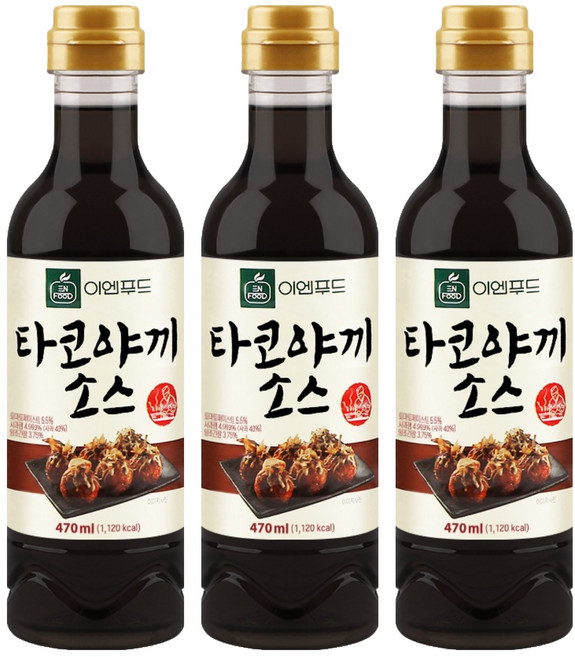 이엔푸드 타코야끼 소스, 470ml, 3개