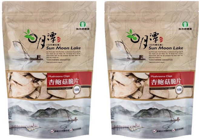 魚池鄉農會 杏鮑菇脆片 黑胡椒, 90g, 2包