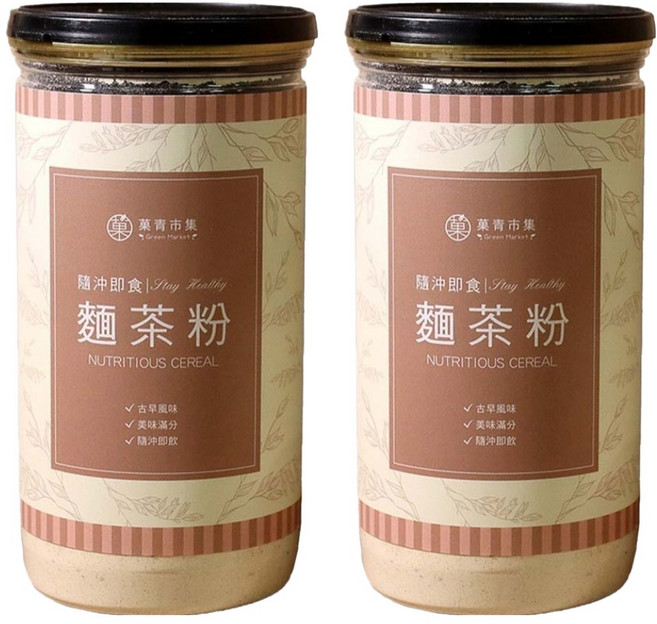 GreenMarket 菓青市集 古早味麵茶粉, 400g, 2罐
