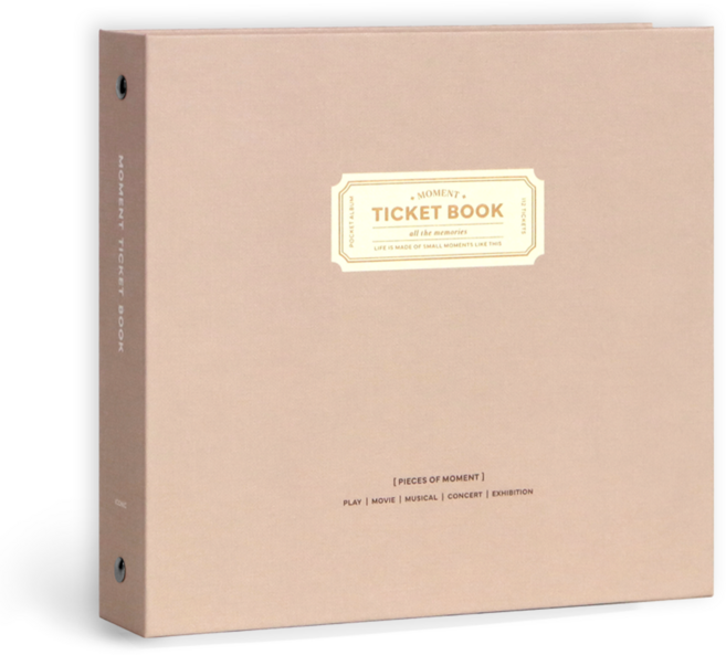 아이코닉 모멘트 티켓북 스크랩북, 01 Indi pink, 28매, 1개