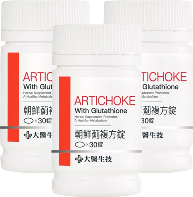 大醫生技 朝鮮薊複方錠 素食 含穀胱甘肽, 30顆, 3罐