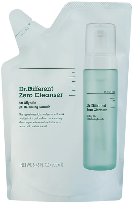 닥터디퍼런트 제로클렌저 리필 지성, 200ml, 1개 - 쿠팡