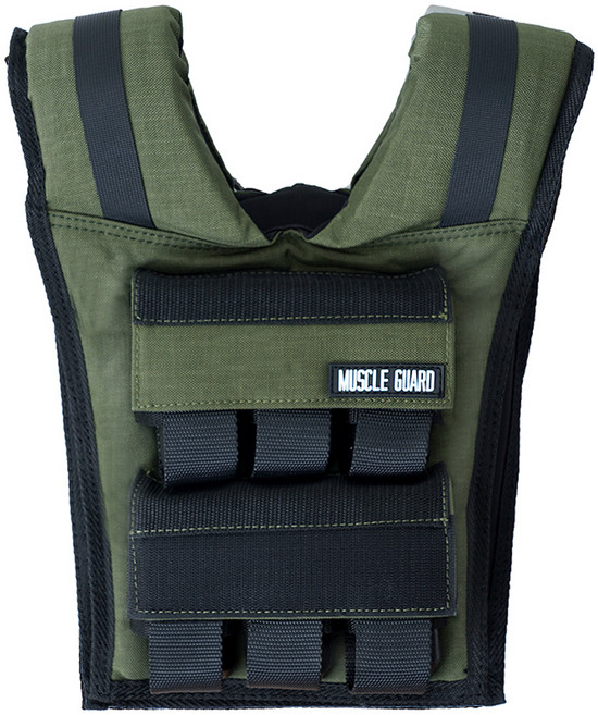 머슬가드 무게조절 중량조끼, 그린, 12kg