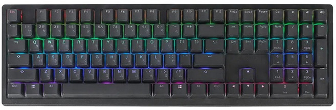 Ducky 3模RGB熱插拔中文機械式鍵盤 Zero 6108 100% Cherry MX2A, DKZE2408ST3-CBTWPDOECL1AW1, 茶軸, 黑色