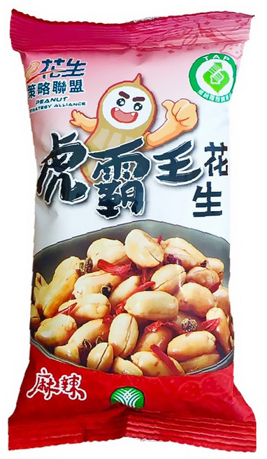 虎尾鎮農會 虎霸王花生 麻辣, 1包, 70g