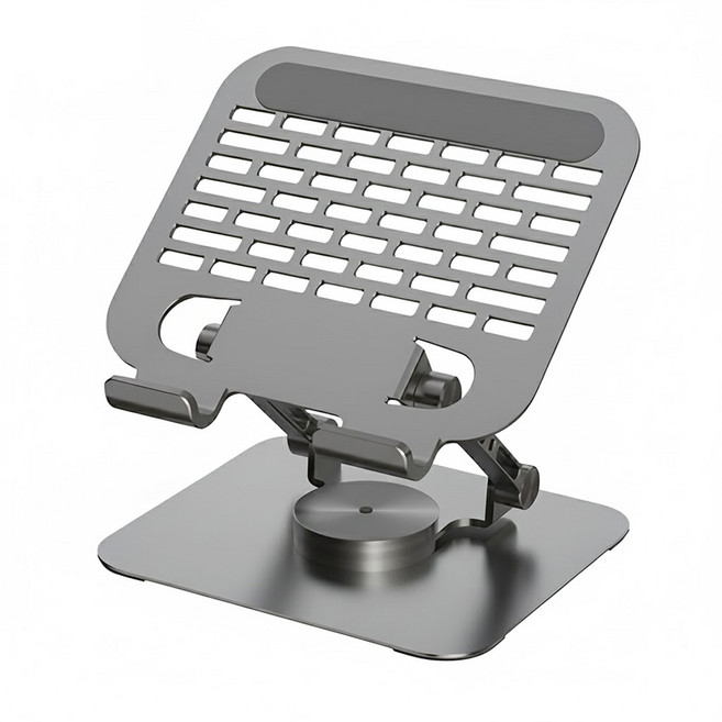 아느로 접이식 휴대폰 거치대 메탈 태블릿 스탠드 D1, 실버, 1개, ANRO-MTH01