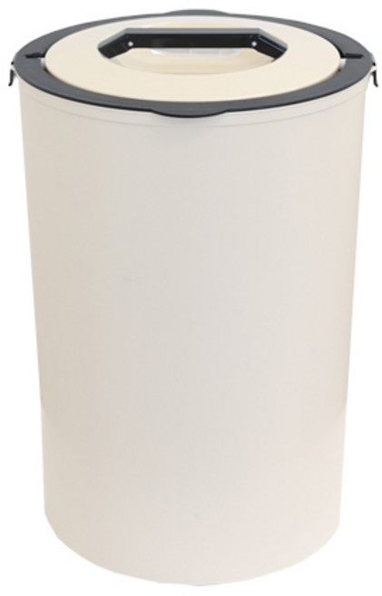 눌러드림 압축 휴지통 20L, 크림베이지