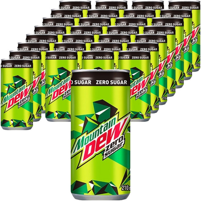 마운틴듀 제로 슈거, 210ml, 30개
