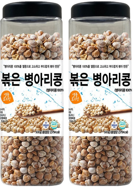 대구농산 볶은 병아리콩 통, 500g, 2개