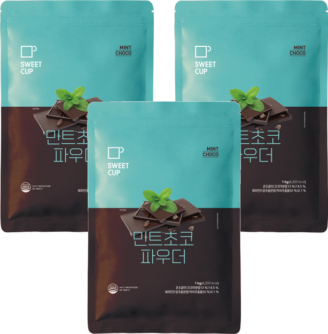 스위트컵 민트초코 파우더, 1kg, 1개입, 3개