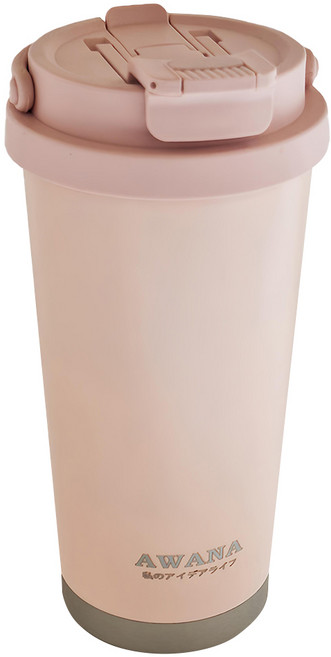AWANA 316手提雙飲口咖啡杯 AW-500 直徑8.5 x 18.5cm, 粉紅色, 1個