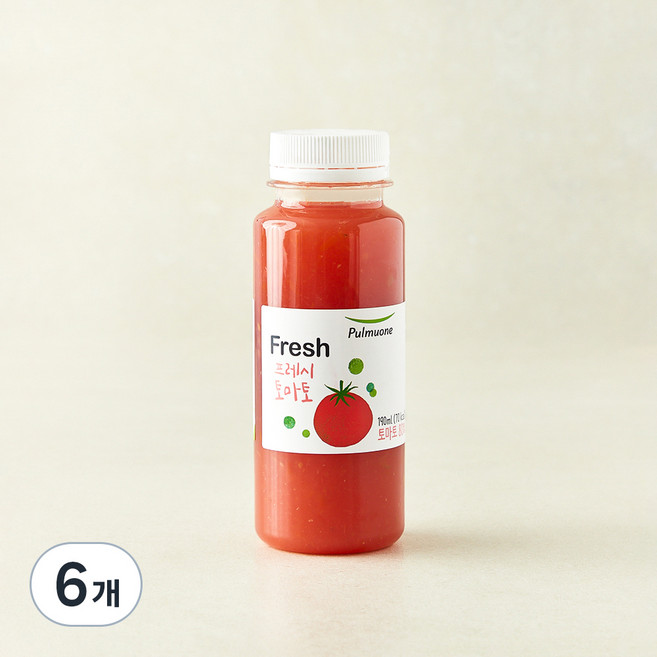 풀무원녹즙 프레시 토마토 주스, 190ml, 6개