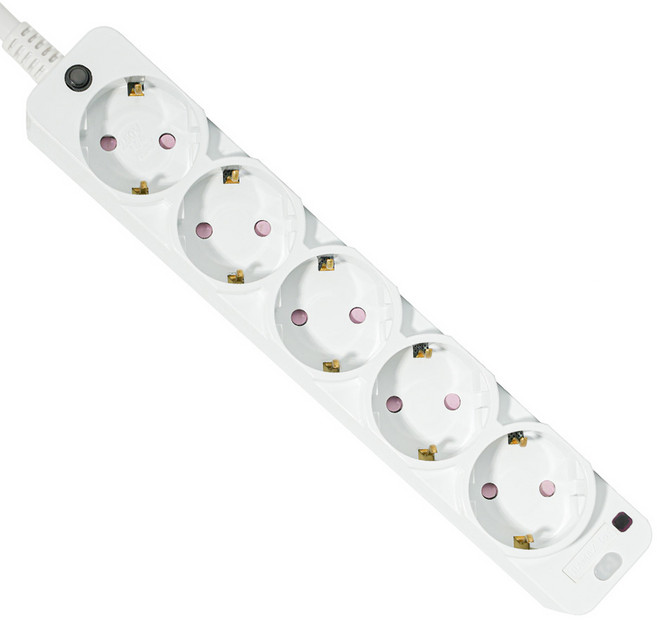라맥스 유선형 스마트 멀티탭 5구 RPG-450C, 2m, 화이트, 1개