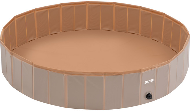 지아지조 휴대용 방수 플레이매트, 베이지 + 브라운