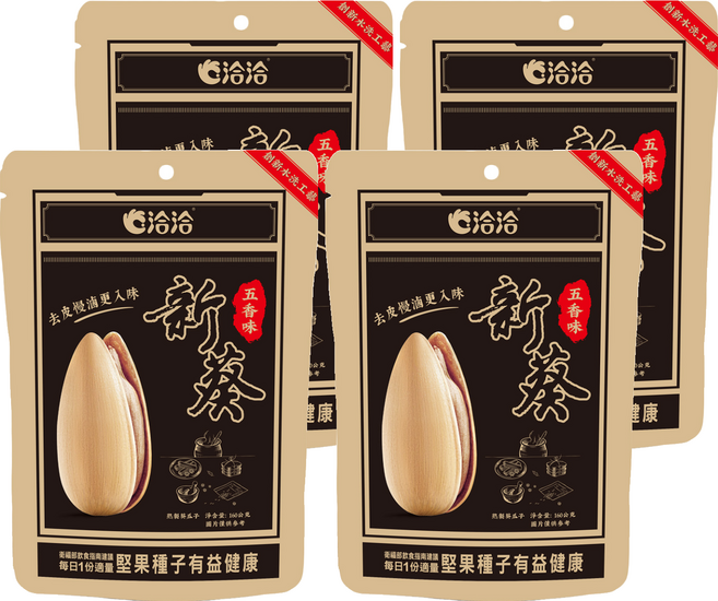 ChaCha 洽洽 新葵 五香味瓜子, 4包, 160g